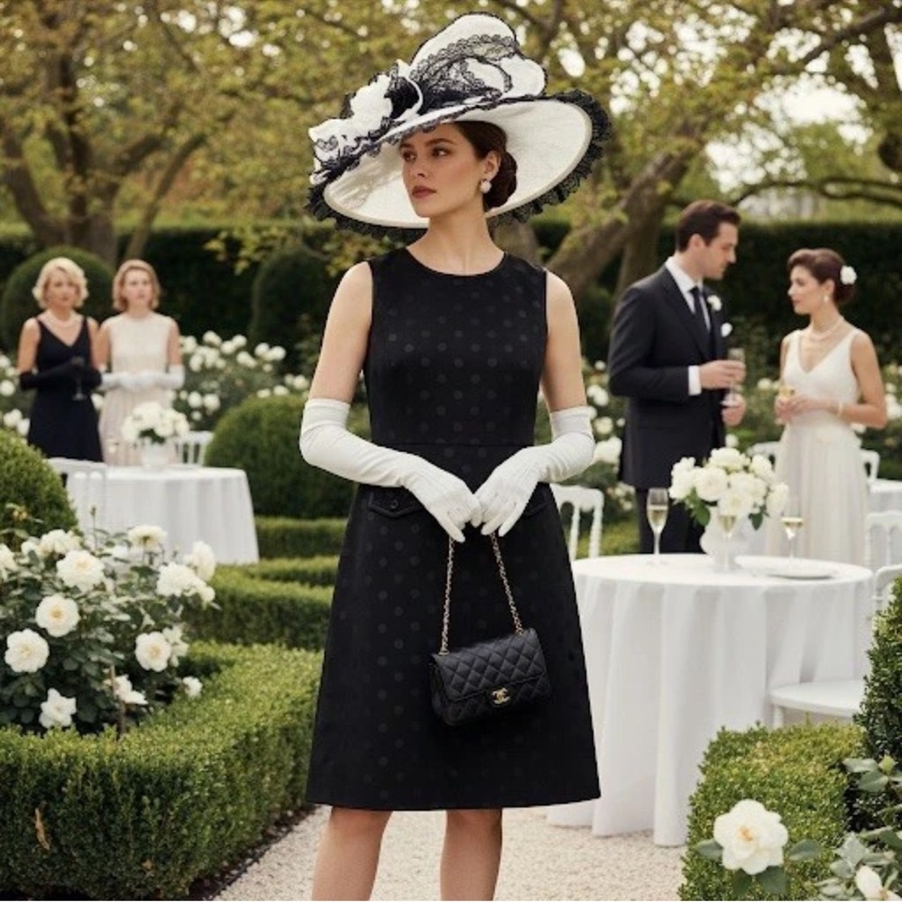 Karl Lagerfeld Little Black polkadot Midi Dress